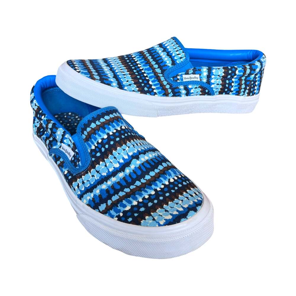 Vera Bradley Blue Multi Slip-On Flats